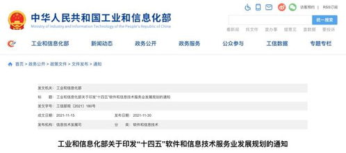 十四五軟件和信息技術服務業發展規劃 聚焦核心任務與創新發展